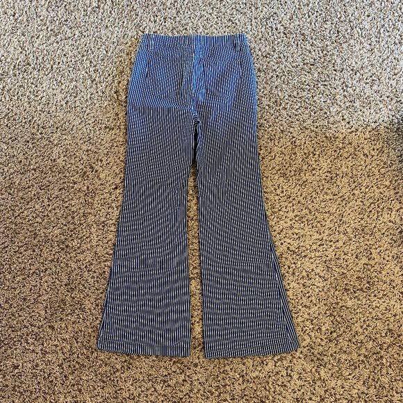 High Waisted Striped Flare Pants - Picture 4 of 5